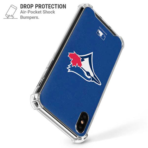 MLB Toronto Blue Jays Solid Distressed iPhone XS Max Clear Case
